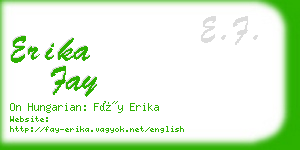 erika fay business card